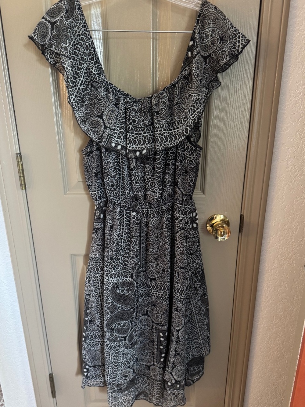 One world black on/off shoulder dress Sz S / M